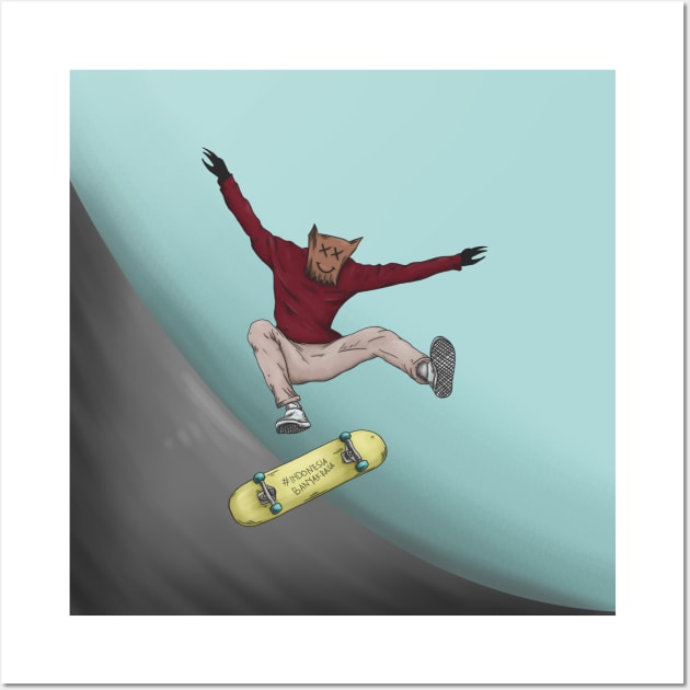 Skater Wall Art by drawanddie